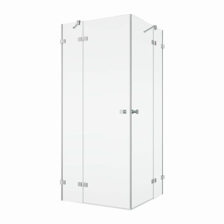 Przejdź do produktu Kabina prysznicowa kwadratowa 100x100 cm ze srebrnymi profilami SanSwiss Annea AN13WG10005007+AN13WD10005007