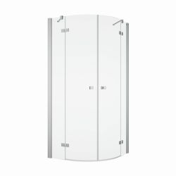 Kabina prysznicowa półokrągła 80x80 cm ze srebrnymi profilami SanSwiss Annea ANR500805007