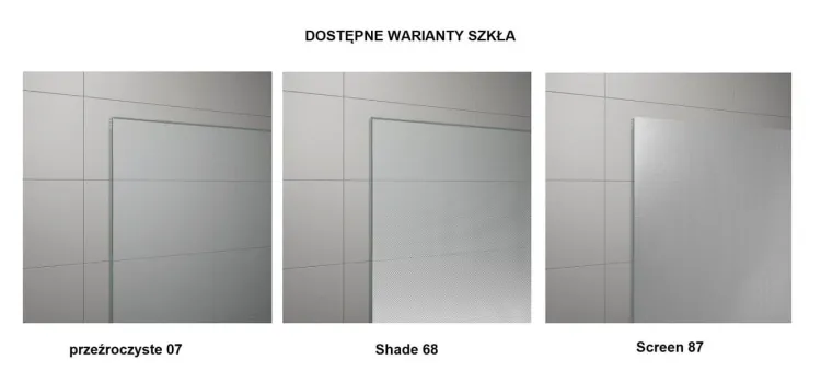 Dostępne warianty szkła