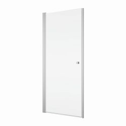 Drzwi prysznicowe 90 cm do wnęki jednoczęściowe SanSwiss Solino SOL109005007+V2.SOL.50 srebrny połysk