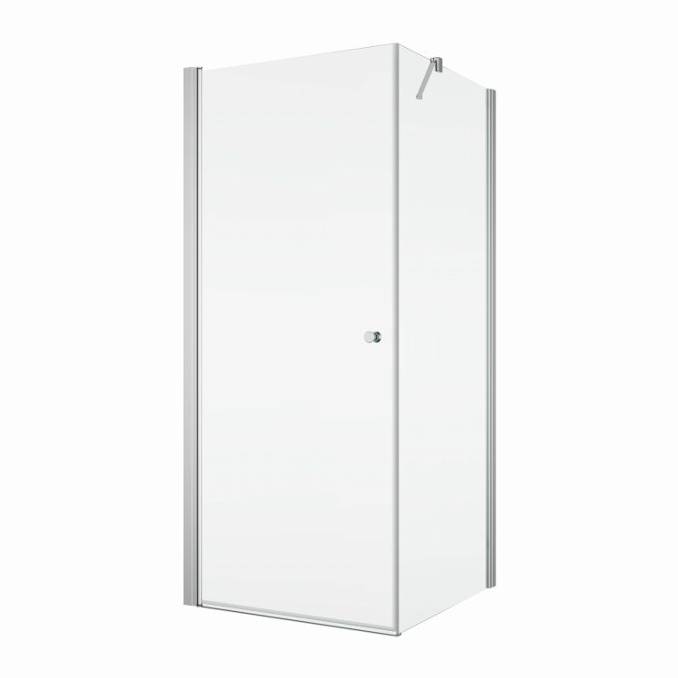 Kabina prysznicowa 80x80x200 cm z drzwiami otwieranymi w obie strony Sanswiss Solino SOL108005007+SOLT108005007+V3.SOL srebrny połysk