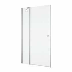 Drzwi prysznicowe 80 cm do wnęki dwuczęściowe SanSwiss Solino SOL1308005007+V2.SOL.50 srebrny połysk