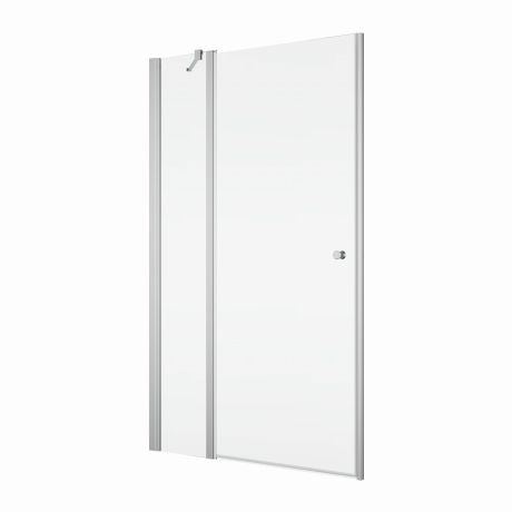 Przejdź do produktu Drzwi prysznicowe 110 cm do wnęki dwuczęściowe SanSwiss Solino SOL1311005007+V2.SOL.50 srebrny połysk