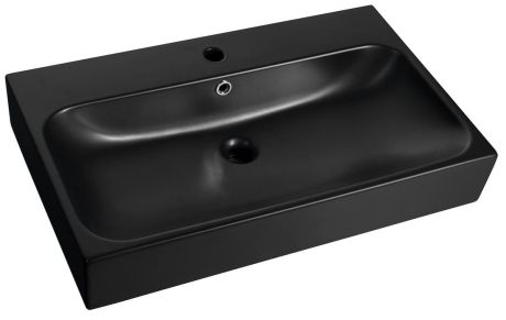 Przejdź do produktu TORIDI umywalka ceramiczna 76x46,5cm, czarny mat