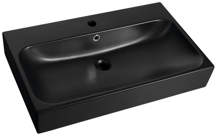 TORIDI umywalka ceramiczna 76x46,5cm, czarny mat