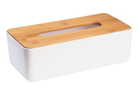 Przejdź do produktu SNOW pojemnik na chusteczki 262x90x132mm, biały/bambus