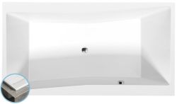 QUEST SLIM wanna prostokątna 180x100x49cm, biała