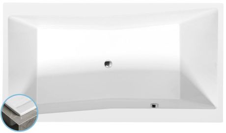 Przejdź do produktu QUEST SLIM wanna prostokątna 180x100x49cm, biała
