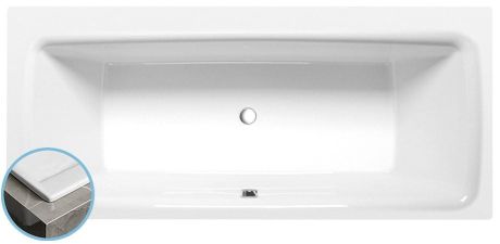 Przejdź do produktu KVADRA SLIM wanna prostokątna 180x80x47cm, biała
