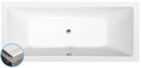 Przejdź do produktu KRYSTA SLIM wanna prostokątna 180x70x39cm, biała