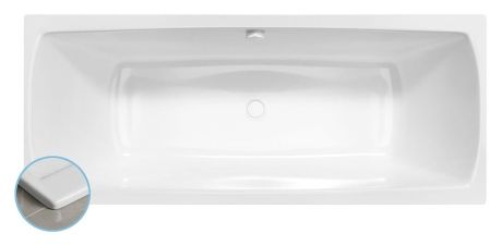 Przejdź do produktu LILY SLIM wanna prostokątna 170x70x39cm, biała