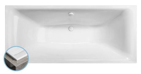 Przejdź do produktu KALDERA SLIM Wanna prostokątna 180x80x40cm, biała
