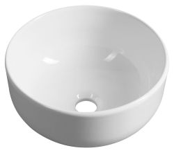 EMMI umywalka ceramiczna nablatowa, Ø33cm, biała