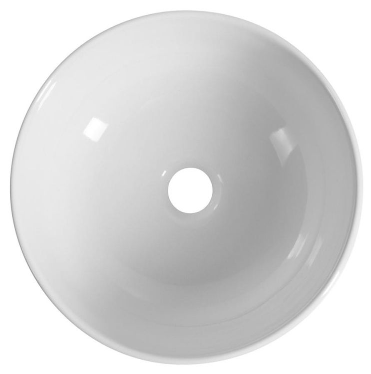 EMMI umywalka ceramiczna nablatowa, Ø33cm, biała