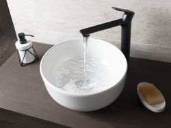 EMMI umywalka ceramiczna nablatowa, Ø33cm, biała