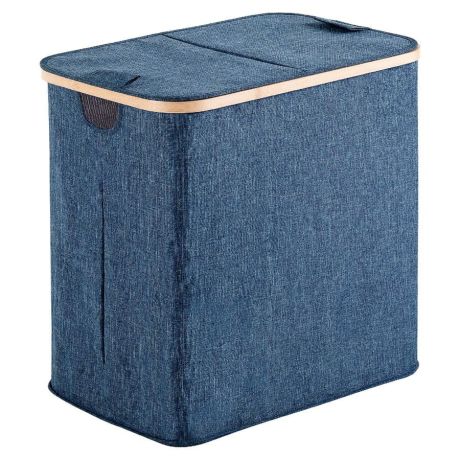Przejdź do produktu YOSHI kosz na bieliznę 53x51x34cm, bambus, niebieski