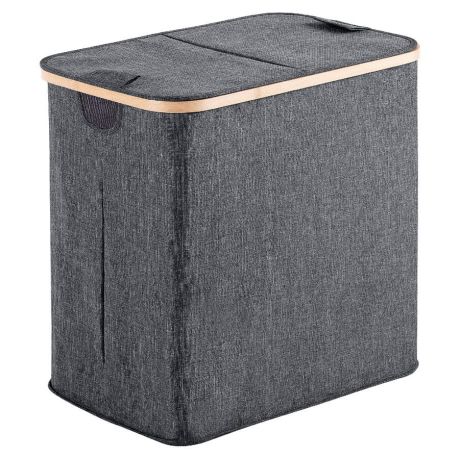Przejdź do produktu YOSHI kosz na bieliznę 53x51x34cm, bambus, szary