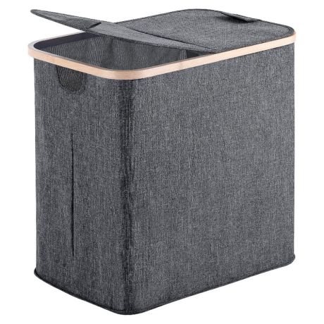 Przejdź do produktu YOSHI kosz na bieliznę 53x51x34cm, bambus, szary