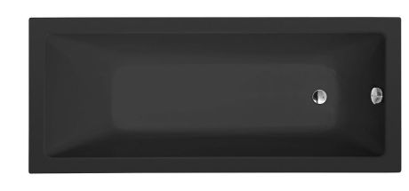Przejdź do produktu NOEMI wanna prostokątna 170x70x39cm, czarny mat