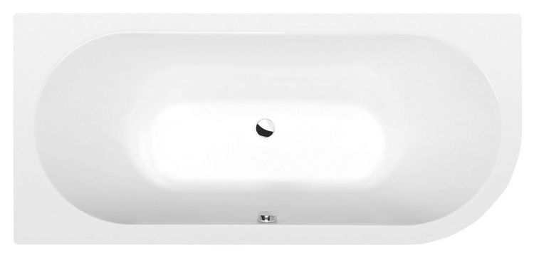 VIVA L wanna asymetryczna 175x80x47cm, czarny mat