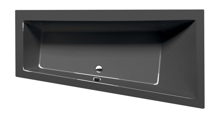 ANDRA R wanna asymetryczna 170x90x45cm, czarny mat