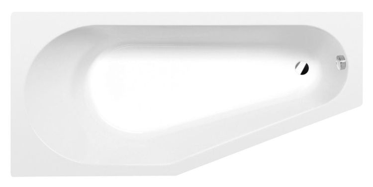 TIGRA L wanna asymetryczna 170x80x46cm, lewa, czarny mat