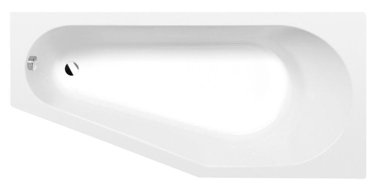 TIGRA R wanna asymetryczna 170x80x46cm, prawa, czarny mat