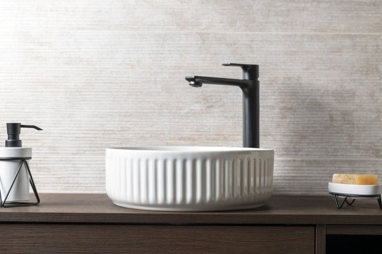ION umywalka ceramiczna nablatowa, średnica 36cm, biały