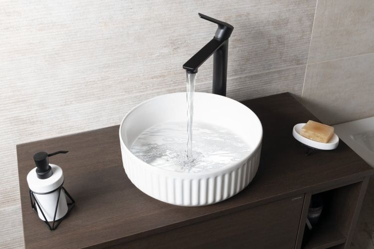 ION umywalka ceramiczna nablatowa, średnica 36cm, biały