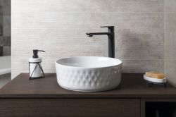 ROMBO umywalka ceramiczna nablatowa, średnica 36cm, biały