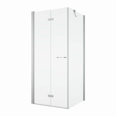 Przejdź do produktu Kabina prysznicowa 70x70x200 cm z drzwiami składanymi SanSwiss Solino SOLF107005007+SOLT107005007 srebrny połysk