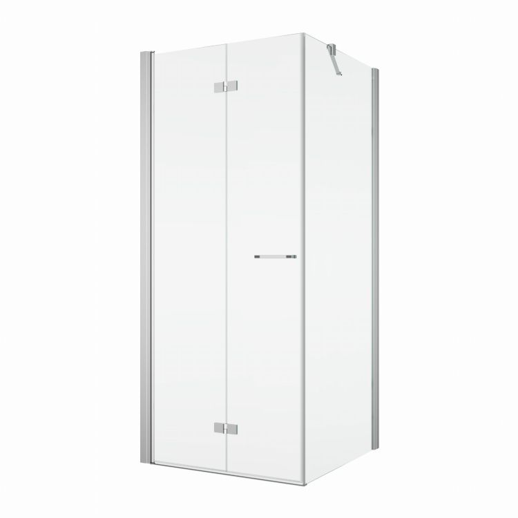 Kabina prysznicowa 70x70x200 cm z drzwiami składanymi SanSwiss Solino SOLF107005007+SOLT107005007 srebrny połysk