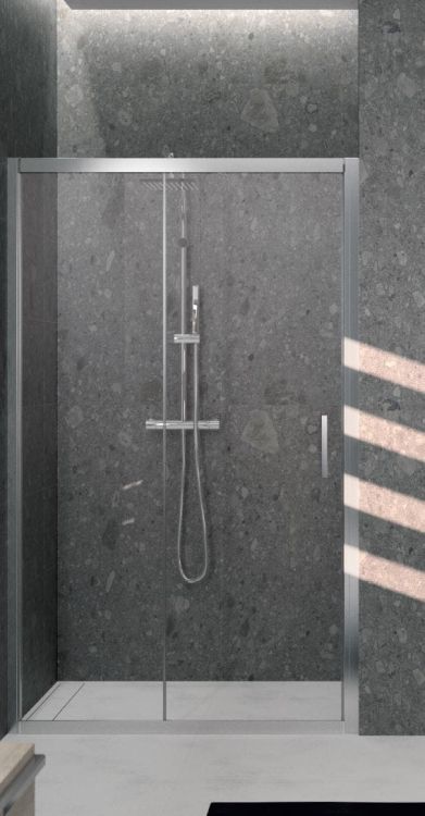 Drzwi prysznicowe 120 cm przesuwne do wnęki Novellini CLICK2P116-1B