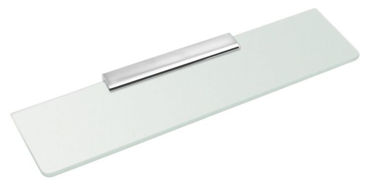 Półka szklana 500mm, chrom/szkło mleczne