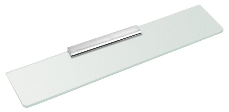 Półka szklana 700mm, chrom/szkło mleczne