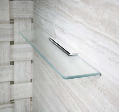 Przejdź do produktu Półka szklana 800mm, chrom/szkło mleczne