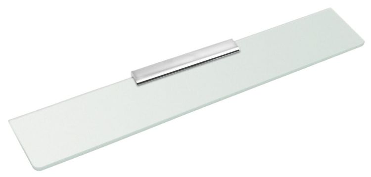 Półka szklana 900mm, chrom/szkło mleczne