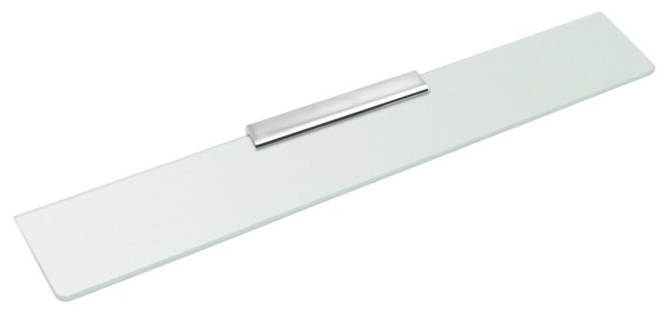 Półka szklana 1000mm, chrom/szkło mleczne