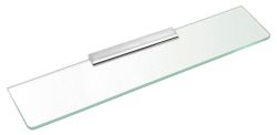 Półka szklana 700mm, chrom/szkło czyste