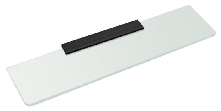 Półka szklana 500mm, czarna/szkło mleczne