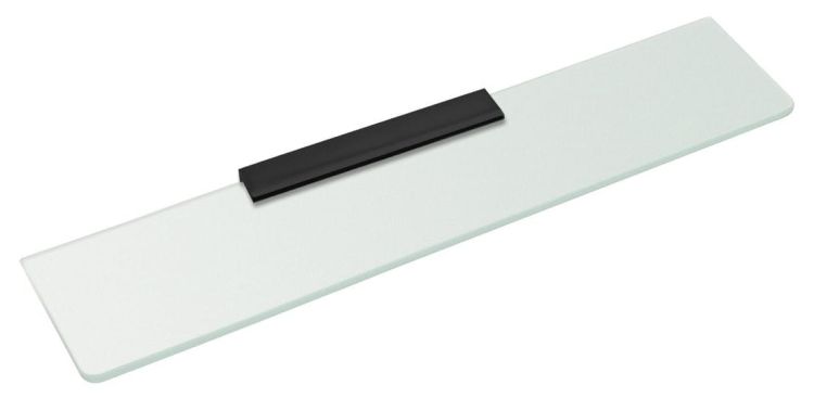 Półka szklana 700mm, czarna/szkło mleczne