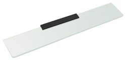 Półka szklana 800mm, czarna/szkło mleczne