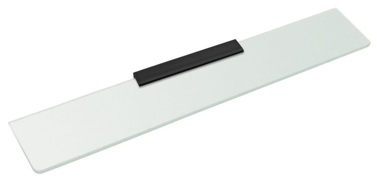 Półka szklana 900mm, czarna/szkło mleczne