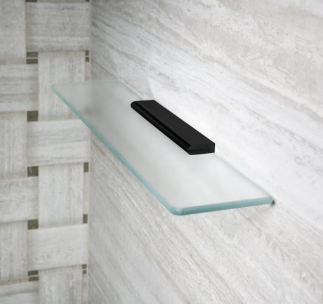 Przejdź do produktu Półka szklana 900mm, czarna/szkło mleczne
