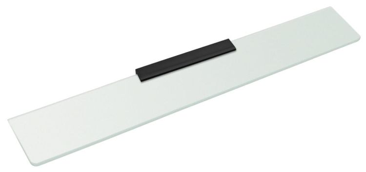 Półka szklana 1000mm, czarna/szkło mleczne