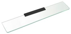 Półka szklana 800mm, czarna/szkło czyste