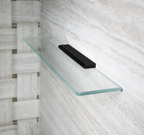 Przejdź do produktu Półka szklana 900mm, czarna/szkło czyste