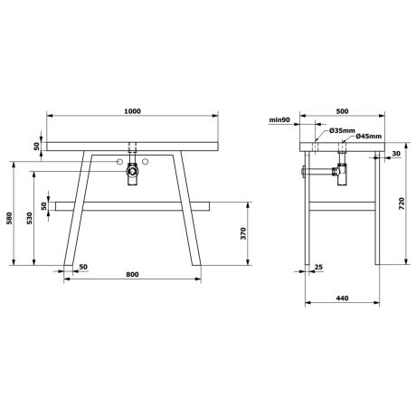 Przejdź do produktu TWIGA konsola pod umywalkę 100x72x50 cm, czarny mat/kamień łupany