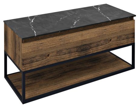 Przejdź do produktu SKARA pod umywalkę 100x50x45cm, czarny mat/dąb collingwood