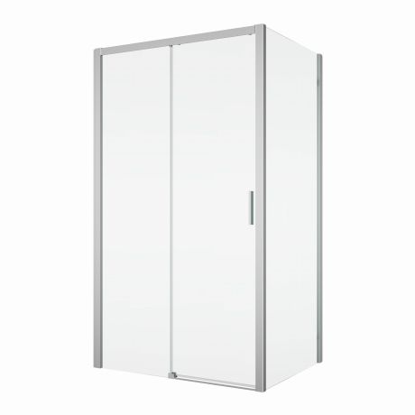 Przejdź do produktu Kabina prysznicowa 100x100x200 cm z drzwiami rozsuwanymi SanSwiss Top Line S TLS21005007+TOPF21005007 srebrny połysk